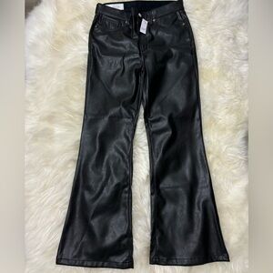 NWT GAP Size 31 70s Flare Faux Leather Pants